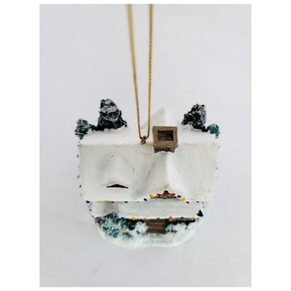 Thomas Kinkade 2001 "Christmas Eve" Winter Memories Illuminated Ornament Cottage - Picture 8 of 8